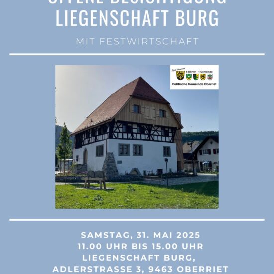 Offene Besichtigung der Liegenschaft Burg