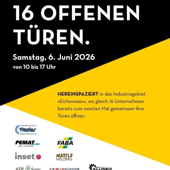 📢 Tag der 16 offenen Türen im Industriegebiet Eichenwies
